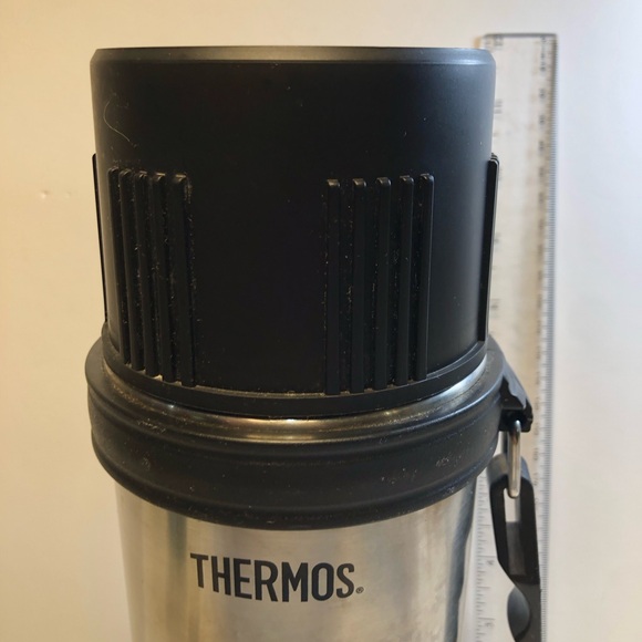 Vintage Stainless Steel Quart Size Thermos TherMax With Handle - Picture 2 of 15